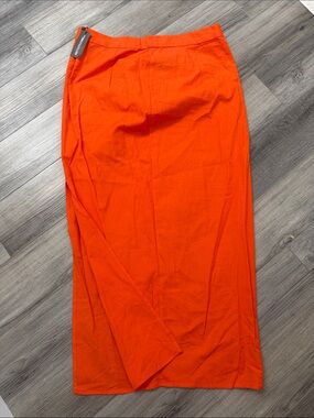 Bright Orange Women's Midi Skirt - Unbranded